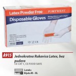JEDNOKRATNA RUKAVICA LATEX, BEZ PUDERA (100 KOMADA)