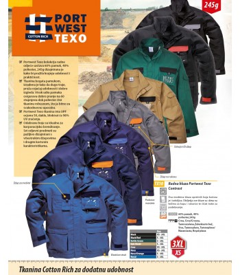 RADNA BLUZA TEXO CONTRAST