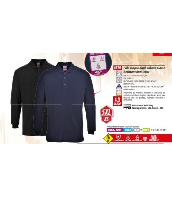 POLO MAJICA DUGIH RUKAVA FLAME RESISTANT ANTI-STATIC